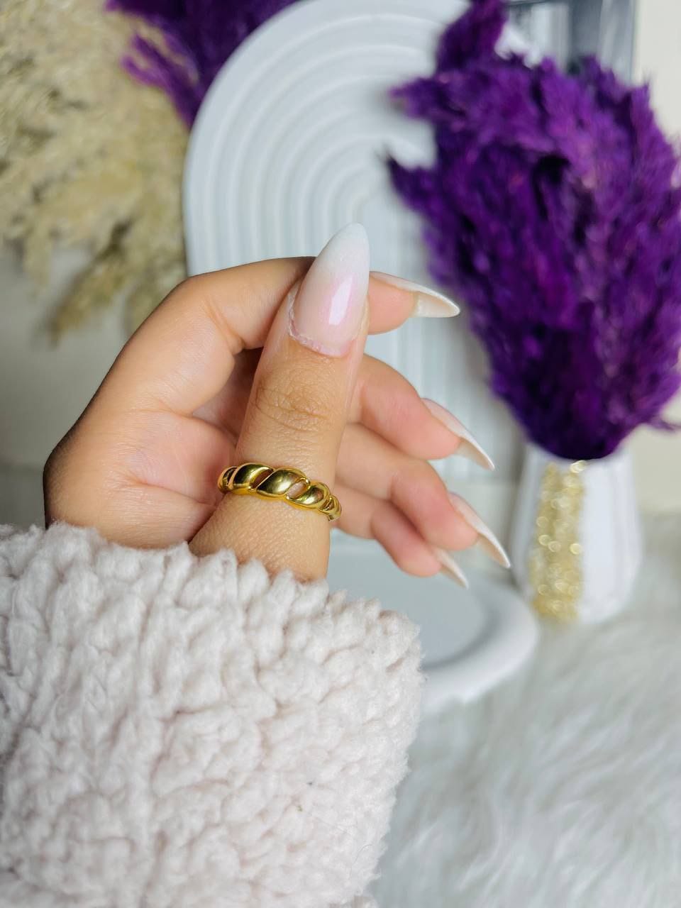 Pure stainless steel ring