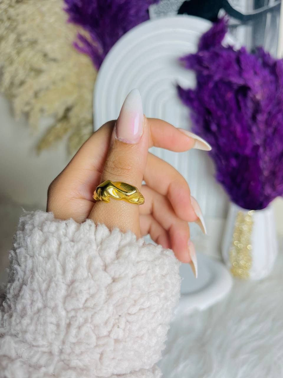 Pure stainless steel ring