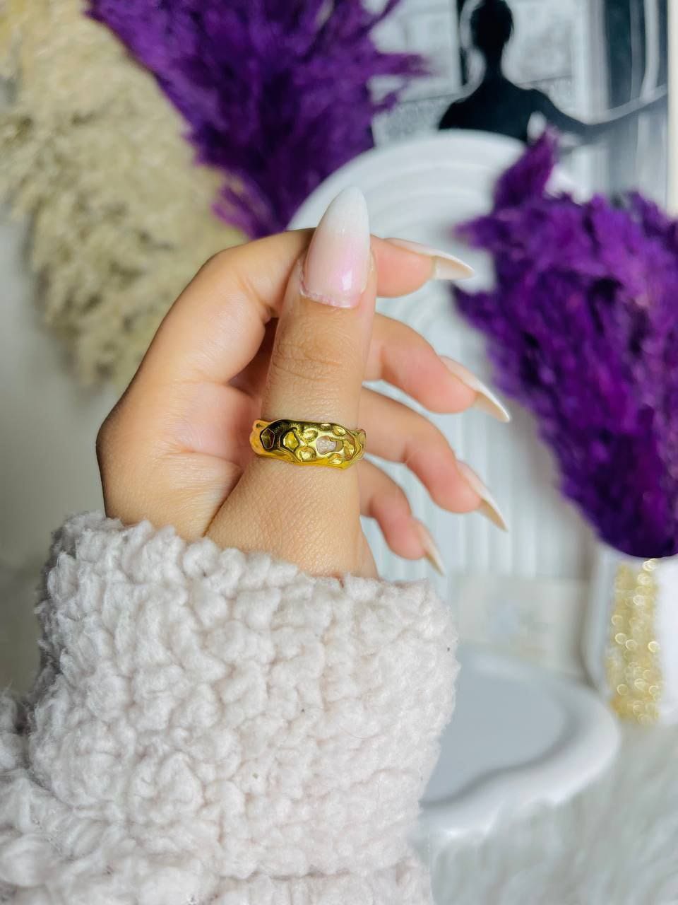 Pure stainless steel ring