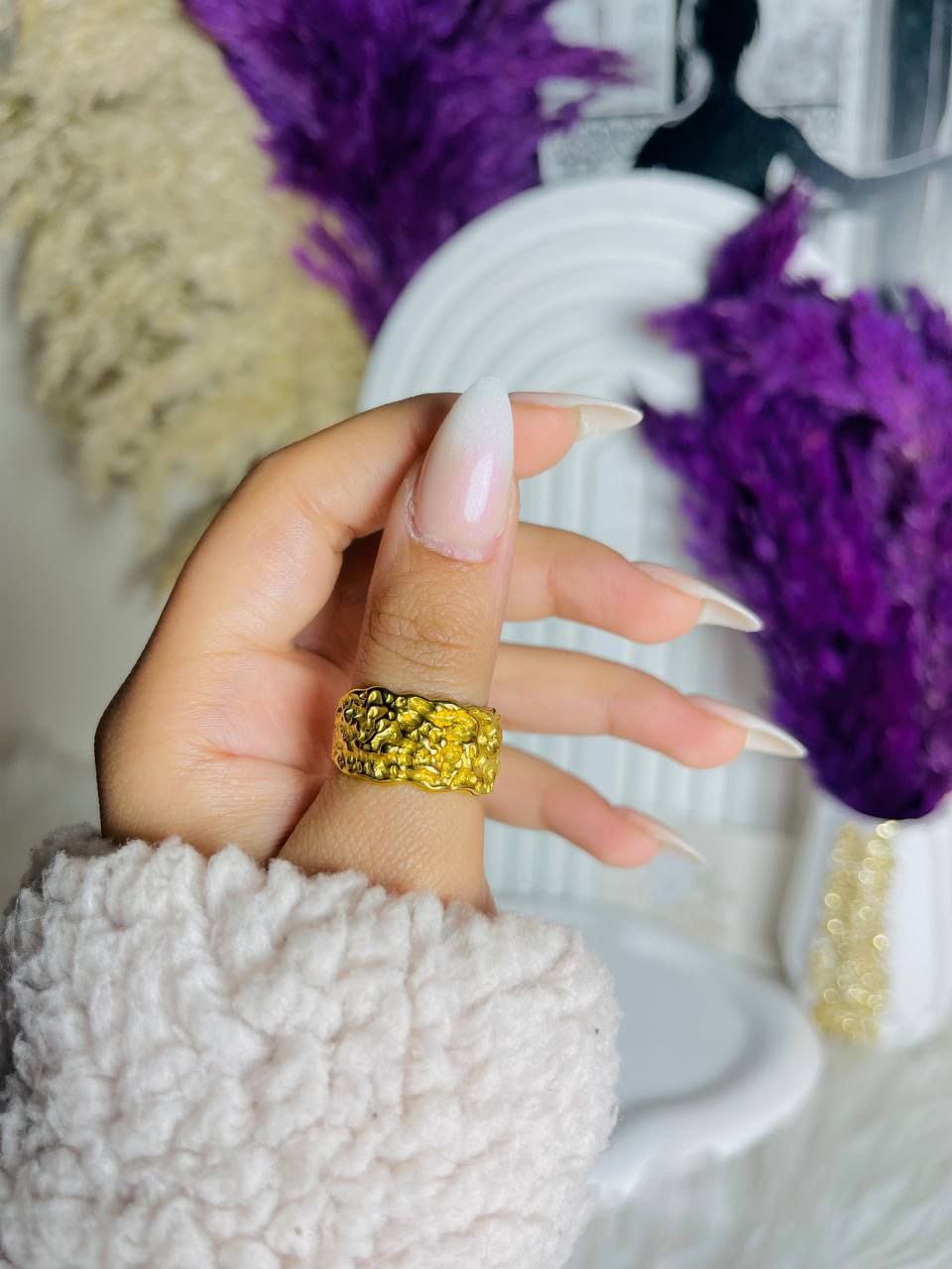 Pure stainless steel ring